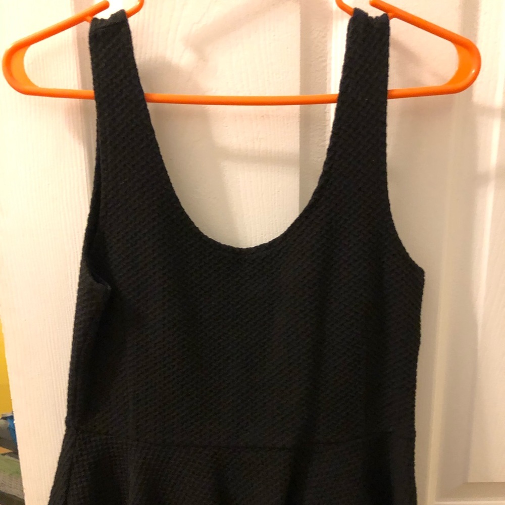 Black peplum top stretchy